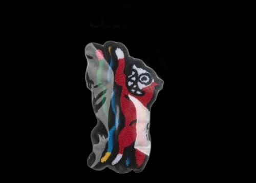 Ice Cream Running Dog Chenille Patches Pack Multicolor