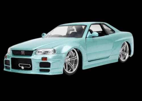 Jada Toys The Fast and the Furious Brians Nissan Skyline GT-R (R34) 1/24 Scale Die Cast Figure