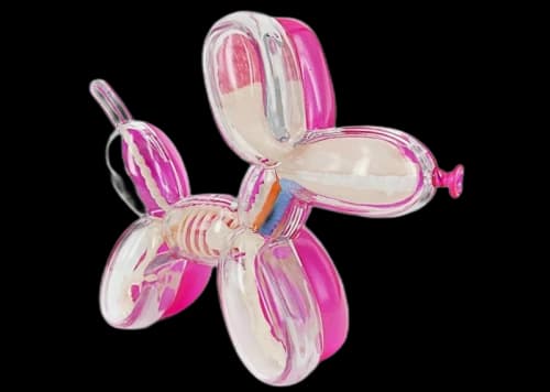 Jason Freeny 4D Master Baby Funny Anatomy Balloon Dog Figure Metallic Pink