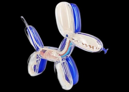 Jason Freeny 4D Master Funny Anatomy Balloon Dog Figure Metallic Dark Blue