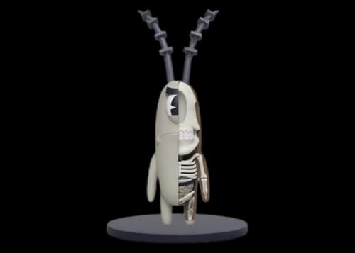 Jason Freeny x Spongebob Hidden Dissectibles Classic Edition Plankton Figure Mono