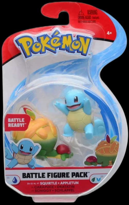 Jazwares Pokemon Battle Figure Squirtle & Appletun Mini Figure (Set of 2)