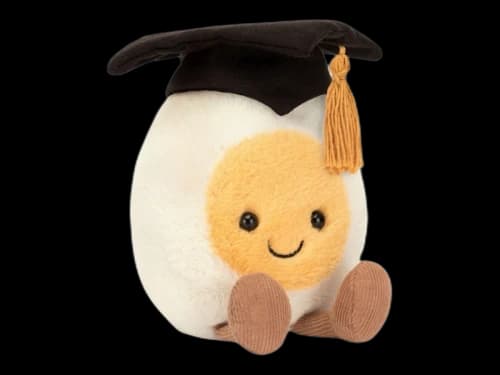Jellycat Amuseables Boiled Egg Graduation Plush