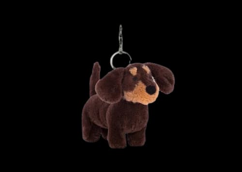 Jellycat Otto Sausage Dog Bag Charm Brown