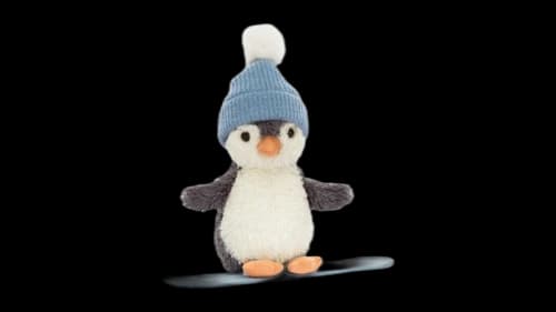 Jellycat The Peanut Penguin Snowboarding Plush