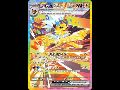 Jolteon ex 2025 Pokémon Scarlet & Violet Prismatic Evolutions Special Illustration Rare 153/131 Ungraded