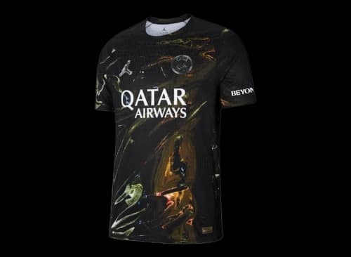 Jordan x Paris Saint-Germain Night Edition Dri-FIT ADV Match 2025-26 Vitinha 17 Labubu Print Jersey Black