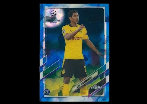 Jude Bellingham 2020 Topps Chrome Champions League Sapphire Rookie SP Photo Variation #68 (Ungraded)