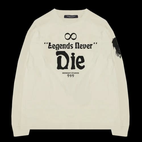 Juice Wrld x Midnight Studios Legends Never Die Long Sleeve Cream