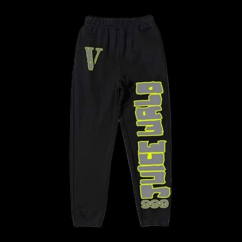Juice Wrld x Vlone Legend Sweatpants Black/Grey/Yellow