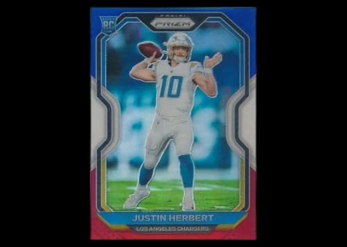 Justin Herbert 2020 Panini Prizm Rookie Red/White/Blue #325 (Ungraded)