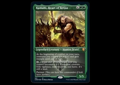 Kamahl, Heart of Krosa (Foil Etched) Magic: The Gathering TCG Commander Legends Mythic #581 (Ungraded)
