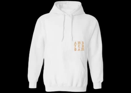 Kanye West Amsterdam Pablo Pop-Up Woke Up And Felt The Vibe Hoodie White