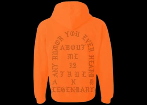 Kanye West Boston Pablo Pop-Up True And Legendary Hoodie Safety Orange