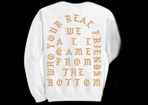 Kanye West Las Vegas Pablo Pop-Up Who Your Real Friends Crewneck White