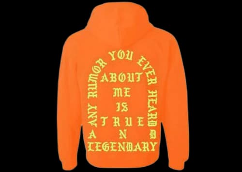 Kanye West Toronto Pablo Pop-Up True And Legendary Hoodie Safety Orange