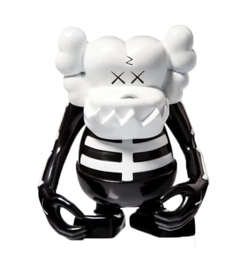 KAWS Bounty Hunter Skull Kun Vinyl Figure White/Black