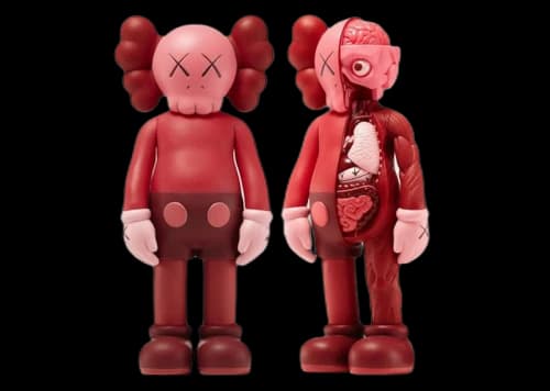KAWS Companion Flayed Open Edition & Companion Open Edition Vinyl Figure Blush Set