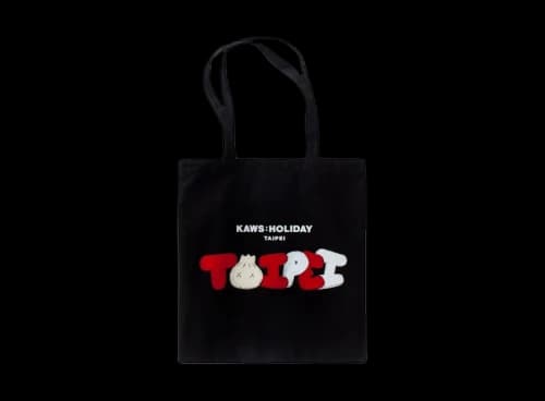 KAWS Holiday Limited Taipei Tote Bag Black/Red