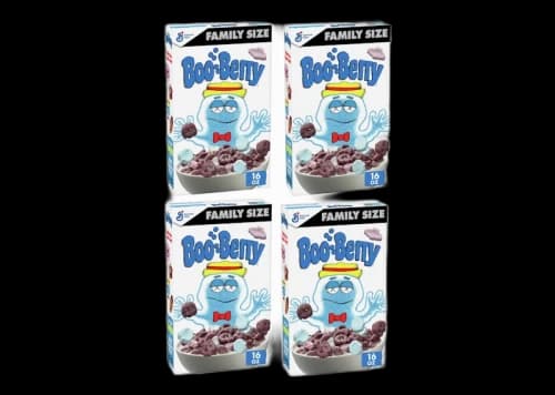 KAWS Monsters Boo Berry Cereal Family Size 4x Lot (Not Fit For Human Consumption)