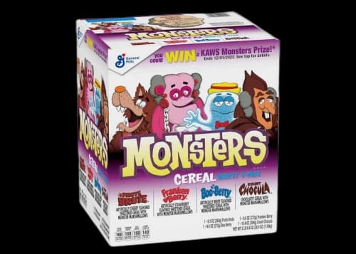 KAWS Monsters Franken Berry Count Chocula Boo Berry Frute Brute Cereal Variety Pack (Not Fit For Human Consumption)