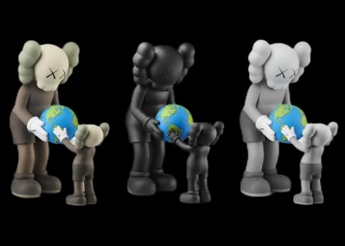 KAWS THE PROMISE Vinyl Figure Set Brown/Black/Grey