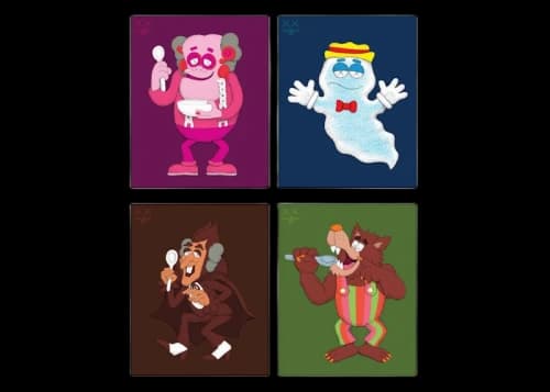 KAWS x Monster Poster Set of 4
