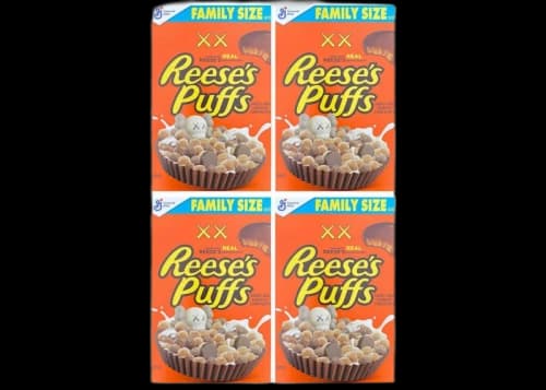KAWS x Reese's Puffs Cereal Family Size 4x Lot (Not Fit For Human Consumption)