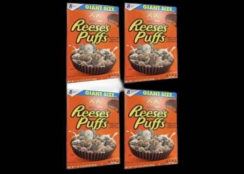 KAWS x Reese's Puffs Cereal Giant Size 4x Lot (Not Fit For Human Consumption)
