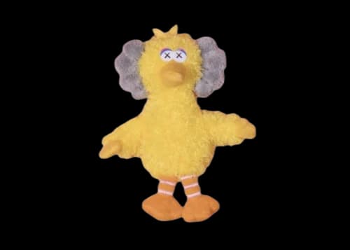 KAWS x Sesame Street Water Parade Big Bird Plush Keychain