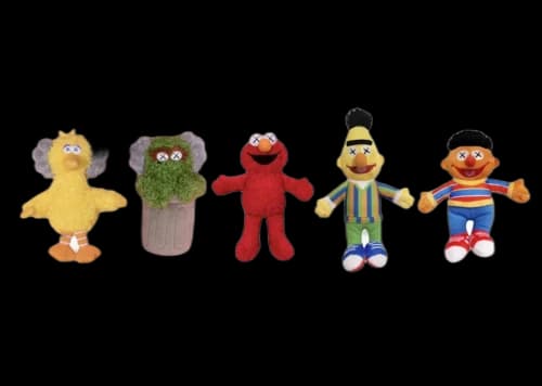 KAWS x Sesame Street Water Parade Plush Keychain Set of 5