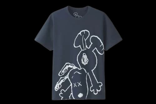 KAWS x Uniqlo x Peanuts Snoopy Falling Tee Navy