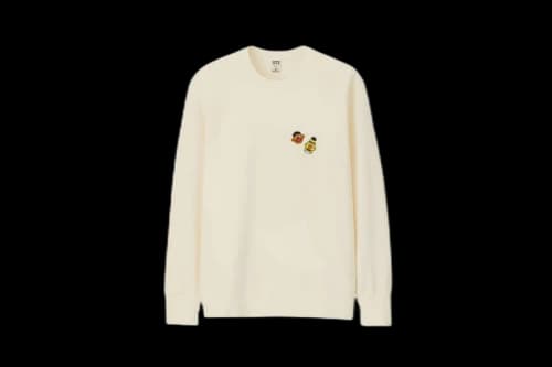 KAWS x Uniqlo x Sesame Street Bert & Ernie Heads Sweatshirt Natural