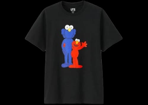 KAWS x Uniqlo x Sesame Street BFF Elmo Tee (Japanese Sizing) Black