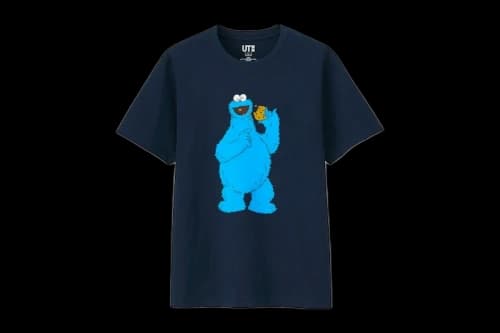 KAWS x Uniqlo x Sesame Street Cookie Monster Tee Navy