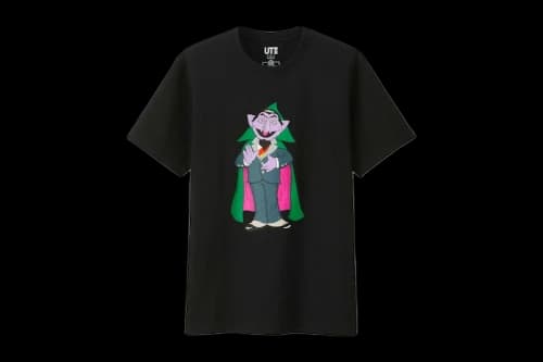 KAWS x Uniqlo x Sesame Street Count Von Count Tee Black