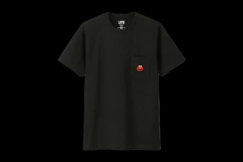 KAWS x Uniqlo x Sesame Street Elmo Pocket Tee Black
