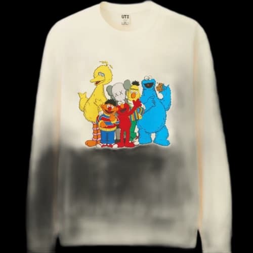 KAWS x Uniqlo x Sesame Street Group #2 Sweatshirt Natural