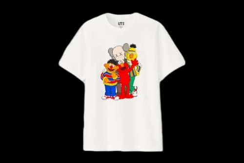 KAWS x Uniqlo x Sesame Street Group Tee White