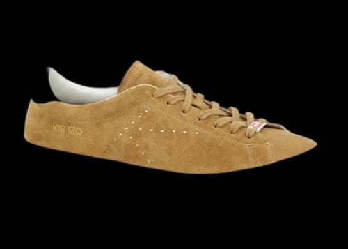 Kenzo Swing Low Top Trainers Suede Beige