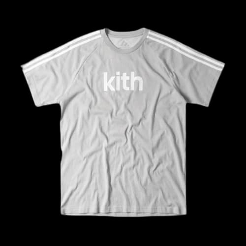 Kith adidas Soccer Flamingos Away Adi Logo Tee Grey