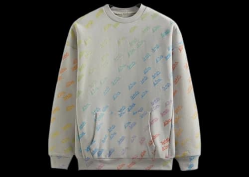 Kith Advisory Board Crystals Rainbow Print Crewneck Grey