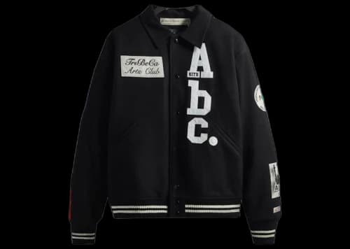 Kith Advisory Board Crystals Tribeca Arts Club Varsity Jacket Anthracite Black