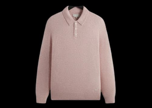 Kith Boucle Harmon Rugby Pullover Sweater French Pink