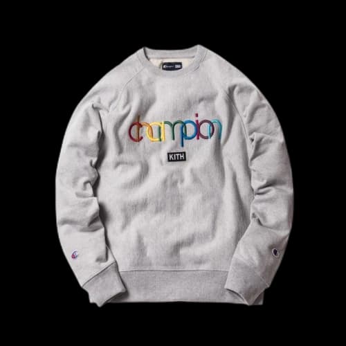 Kith Champion Double Logo Crewneck Heather Grey