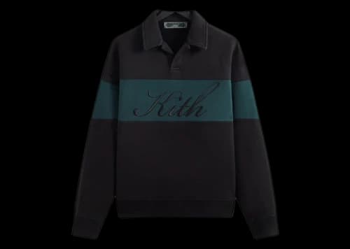 Kith Color-Blocked Nelson Collared Pullover Black