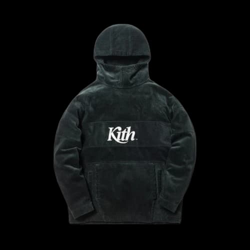 Kith Corduroy Double Pocket Hoodie Forest Green