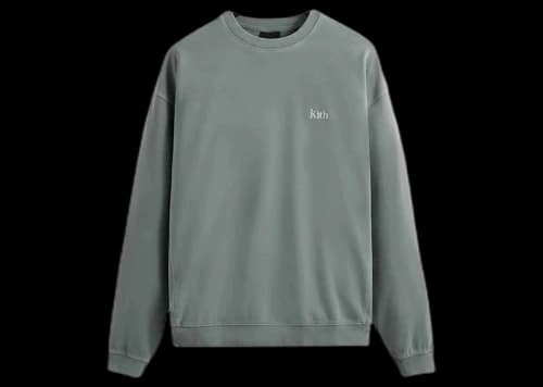 Kith Crystal Wash Interlock Vintage Crewneck Light Indigo
