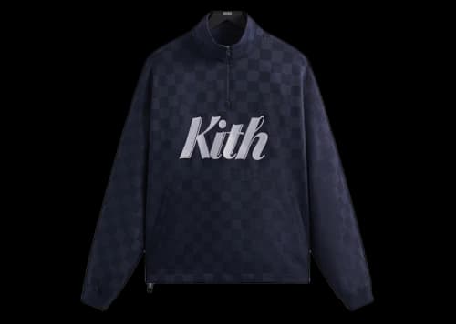 Kith Double Knit Davis Quarter Zip Pullover Nocturnal