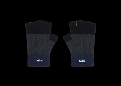 Kith Ellwood Colorblocked Fingerless Gloves Dark Green